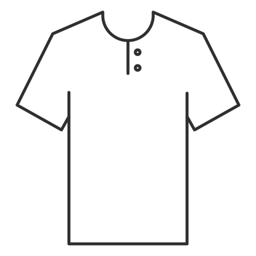 Henley camiseta icono de trazo Diseño PNG