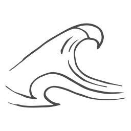 Mão de onda alta desenhada Desenho PNG