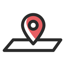 Pin de ubicación icono de trazo de color Diseño PNG