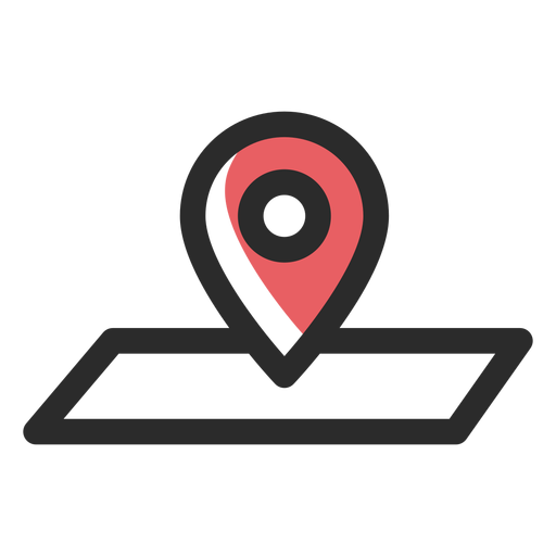 Location pin colored stroke icon PNG Design