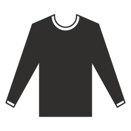 Flache Ikone des Langarm-T-Shirts PNG-Design Transparent PNG