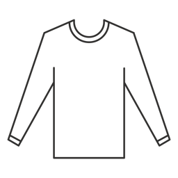 Ícone de traço de camiseta de manga comprida