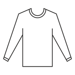 Icono de trazo de camiseta de manga larga Diseño PNG