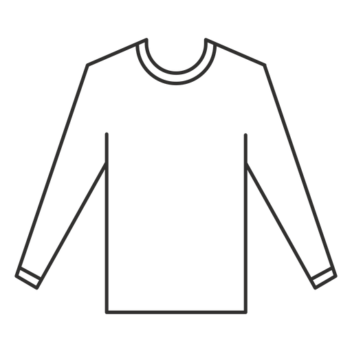 Icono de trazo de camiseta de manga larga Diseño PNG