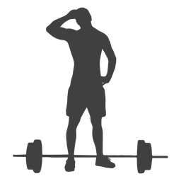 Silhueta de homem e barra Desenho PNG