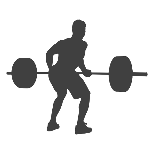 Man bent over row silhouette