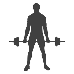 Hombre que sostiene la silueta de la barra Diseño PNG