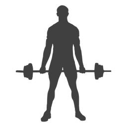 Man holding barbell silhouette PNG Design Transparent PNG