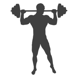 Man lifting barbell silhouette PNG Design Transparent PNG