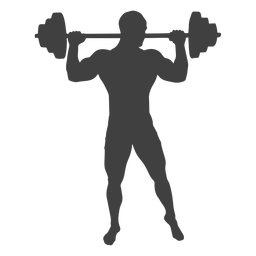 Mann der Langhantelsilhouette anhebt PNG-Design
