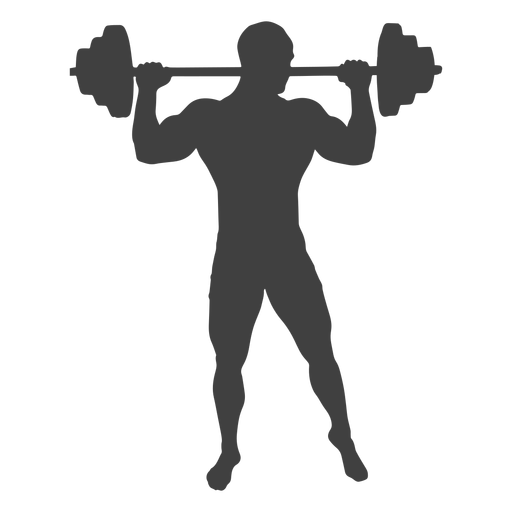 Man Lifting Barbell Silhouette Transparent Png Svg Vector File