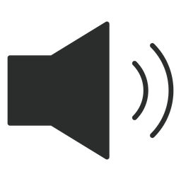 Ícone plano de volume médio Desenho PNG