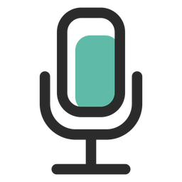Icono de trazo de color de micrófono Diseño PNG