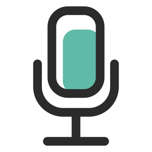 Microphone colored stroke icon PNG Design
