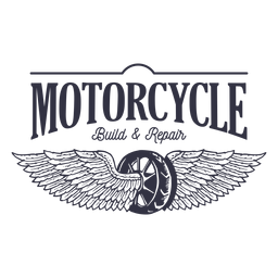 Motorcycle repair service logo Transparent PNG