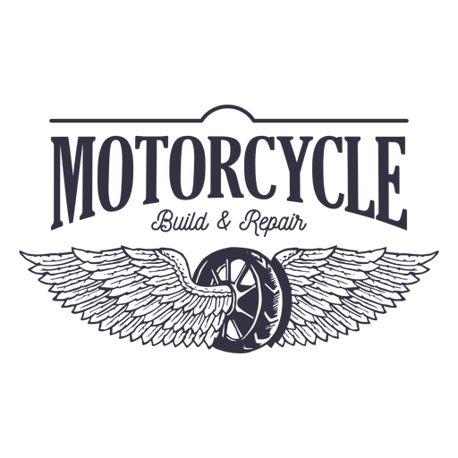 Logotipo do serviço de conserto de motocicletas Desenho PNG