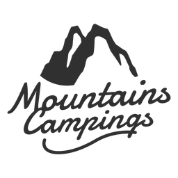 Logotipo de campings de montaña Diseño PNG