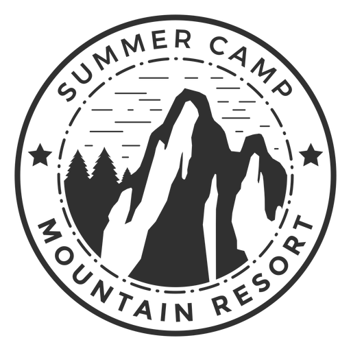 Logotipo de campamento de verano de monta?a Diseño PNG
