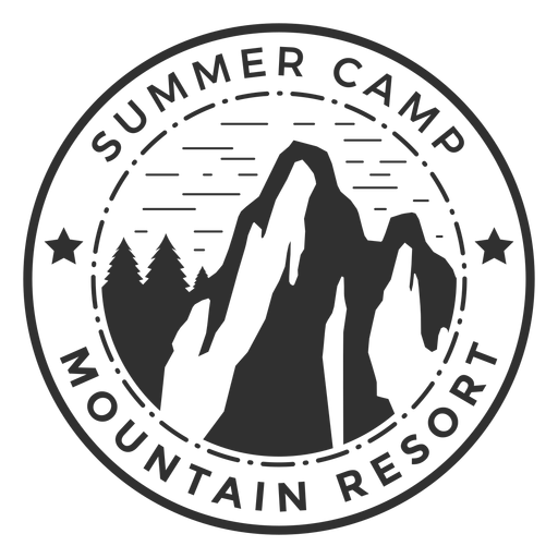 Mountain summer camp logo - Transparent PNG & SVG vector file