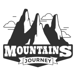 Logotipo da viagem nas montanhas Transparent PNG