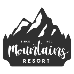 Logotipo do resort nas montanhas Transparent PNG