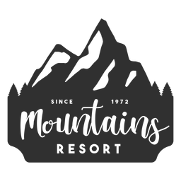 Mountains resort logo PNG Design