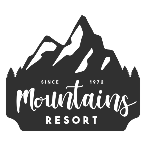 Logotipo do resort nas montanhas Desenho PNG