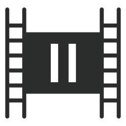Ícone plano de pausa do reprodutor de filmes Desenho PNG
