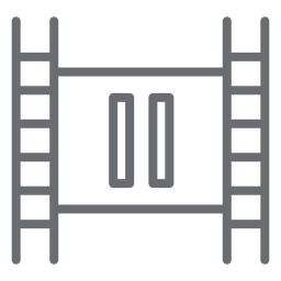 Movie player pause stroke icon PNG Design
