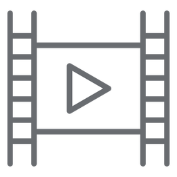 Movie player play stroke icon PNG Design
