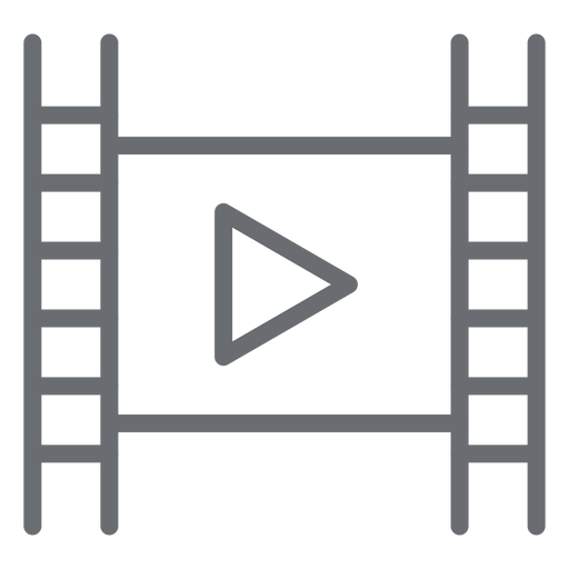 Movie player play stroke icon PNG Design