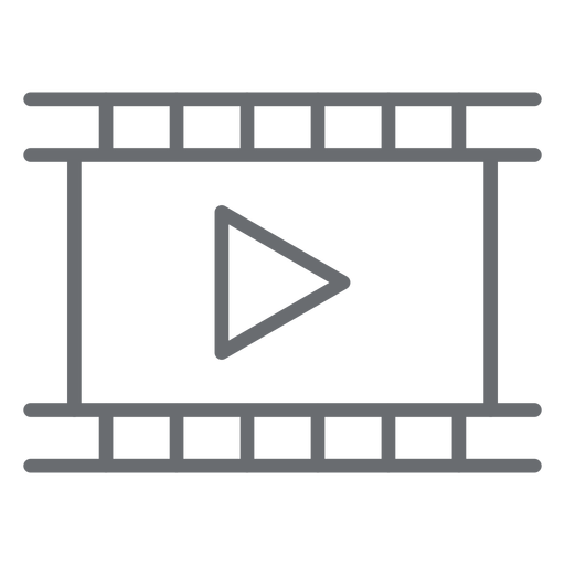 Movie Player Strichsymbol PNG-Design