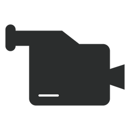Icono plano de videocámara multimedia Diseño PNG