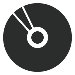 Ícone plano do disco compacto multimídia Desenho PNG