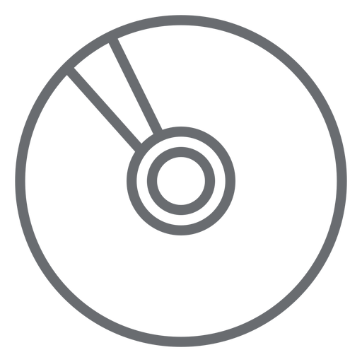 Multimedia compact disk stroke icon PNG Design