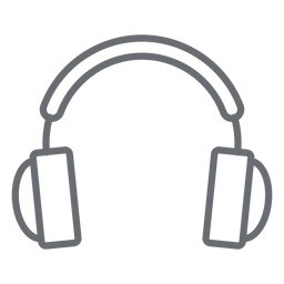 Multimedia headphones stroke icon PNG Design
