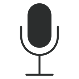 Multimedia microphone flat icon PNG Design