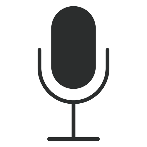 Ícone plano do microfone multimídia Desenho PNG