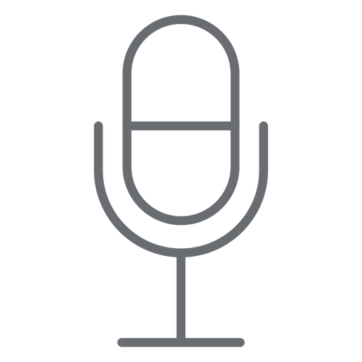 Multimedia microphone stroke icon