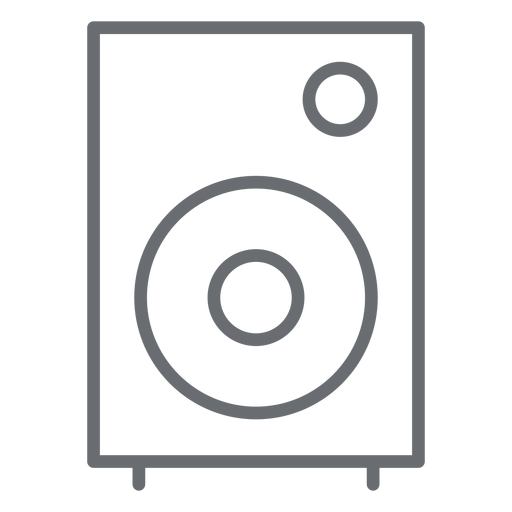 Multimedia speaker stroke icon PNG Design