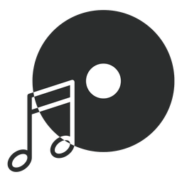Flaches Symbol für Musiknoten PNG-Design