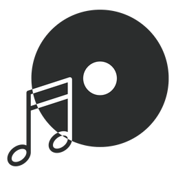 Music note disc flat icon PNG Design Transparent PNG