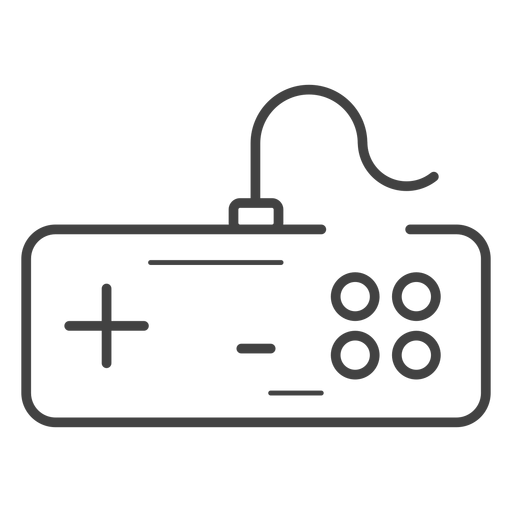 Icono de trazo de gamepad de Nes Diseño PNG
