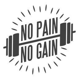 No pain no gain logo PNG Design Transparent PNG