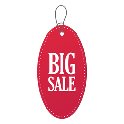 Oval sale price tag PNG Design