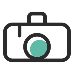 Ícone de traço colorido da câmera fotográfica Transparent PNG
