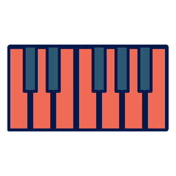 Icono de la escuela de teclas de piano Diseño PNG