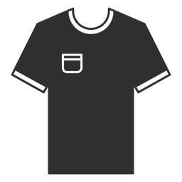 Icono plano de camiseta de bolsillo