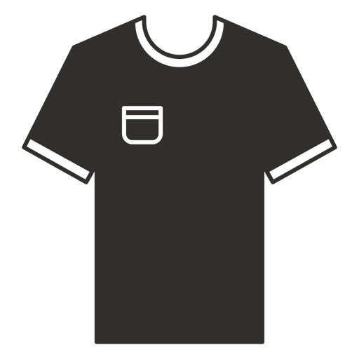 Flache Ikone des Taschen-T-Shirts