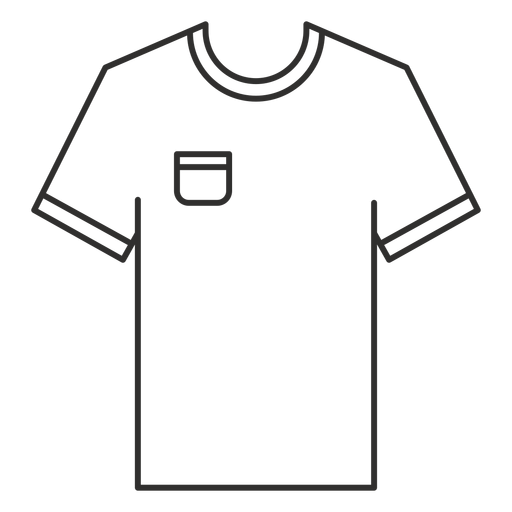 Icono de trazo de camiseta de bolsillo Diseño PNG